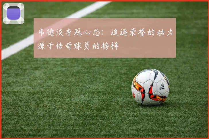 韦德谈夺冠心态：追逐荣誉的动力源于传奇球员的榜样