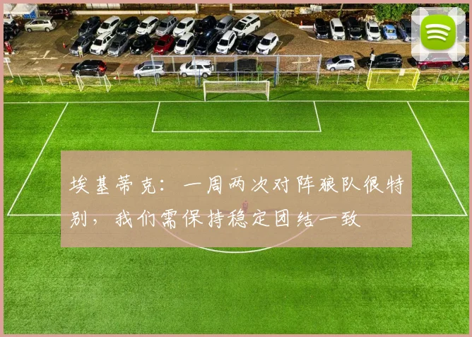 埃基蒂克：一周两次对阵狼队很特别，我们需保持稳定团结一致
